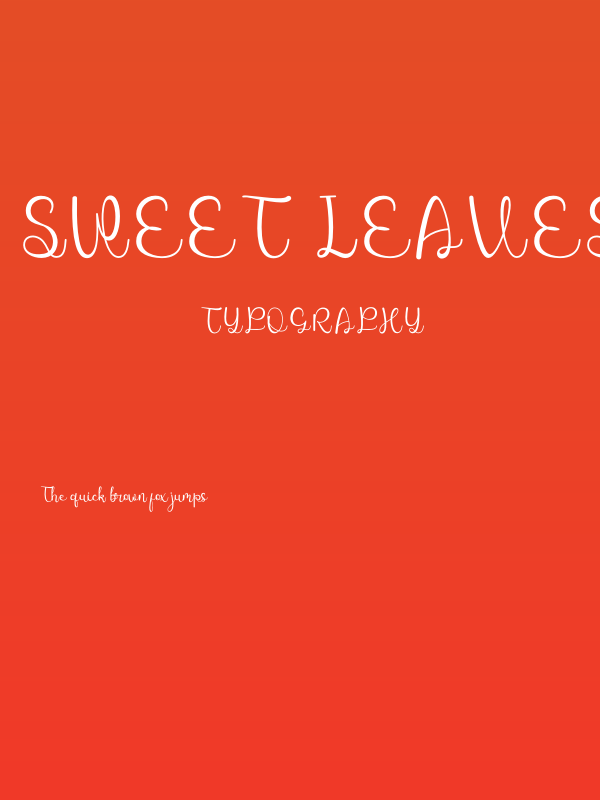 Sweet Leaves Poster