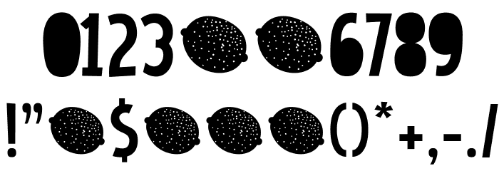 Sweet Lemon DEMO Regular Font OTHER CHARS