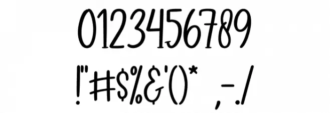 Sweet Like Honey Font OTHER CHARS