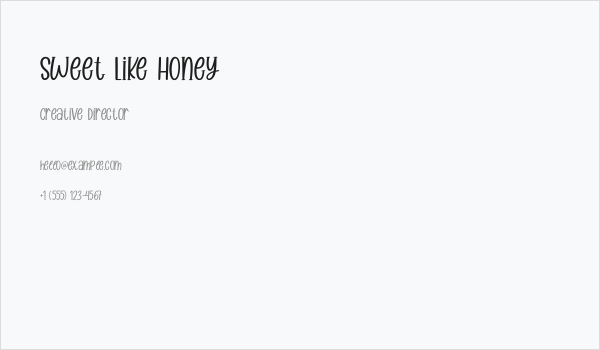 Sweet Like Honey Business Card