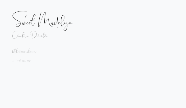 Sweet Madelyn Business Card