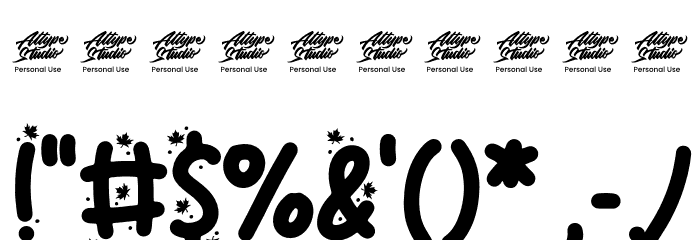 Sweet Maple Display - Personal Use Font OTHER CHARS