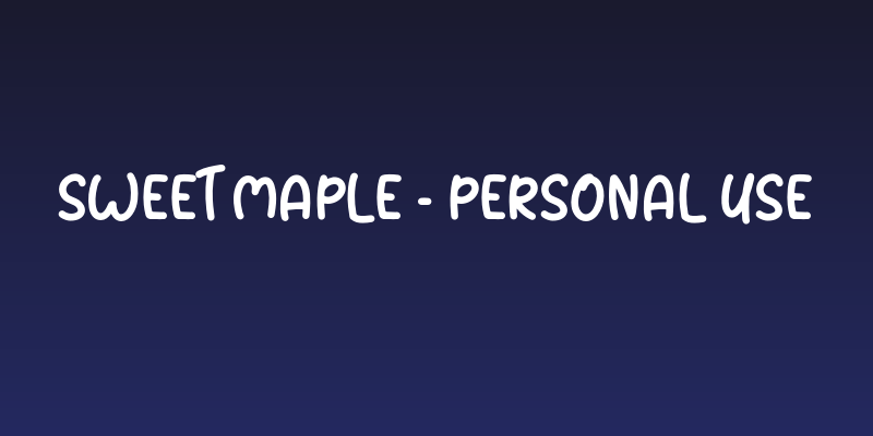 Sweet Maple - Personal Use Social Header