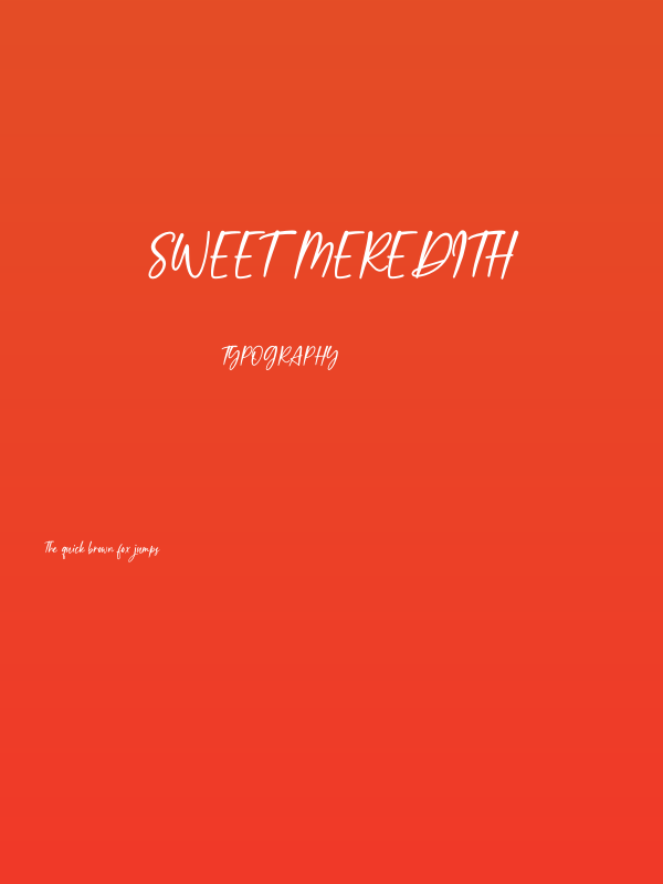 Sweet Meredith Poster