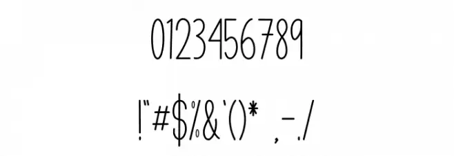 Sweet Milk Font OTHER CHARS