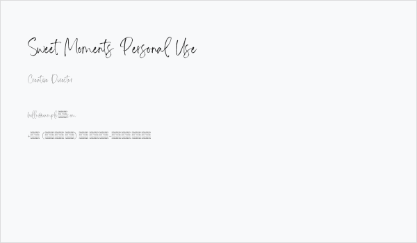 Sweet Moments Personal Use Business Card