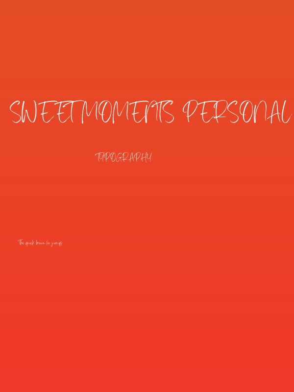 Sweet Moments Personal Use Poster