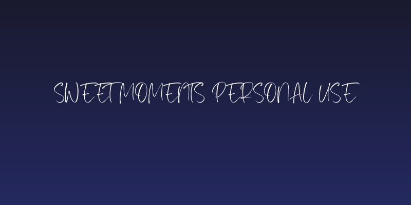 Sweet Moments Personal Use Social Header