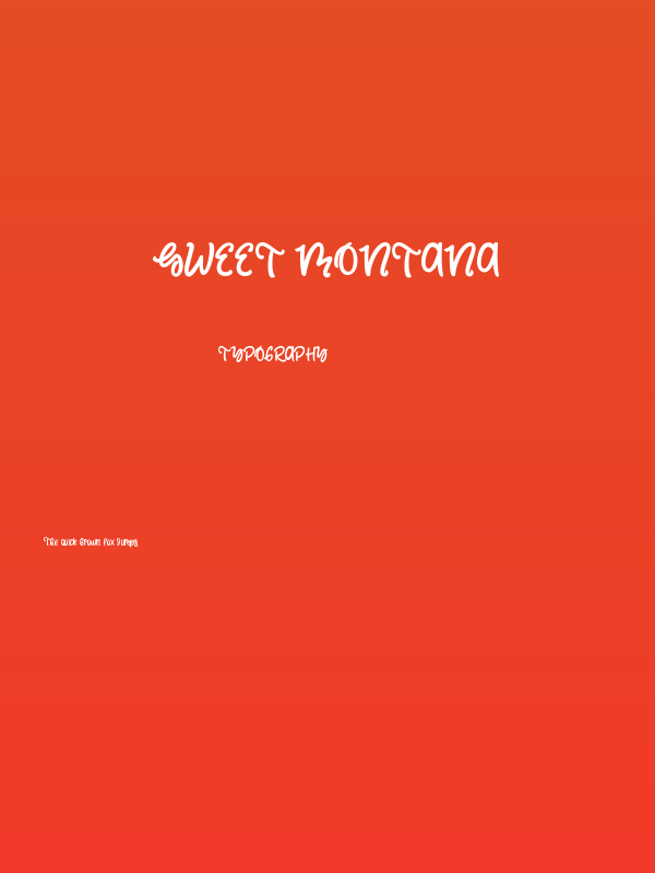Sweet Montana Poster