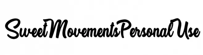 Sweet Movements Personal Use   Frei Schriftart Herunterladen