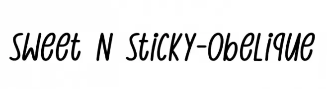 Sweet N Sticky-Obelique  Fuentes Gratis Descargar