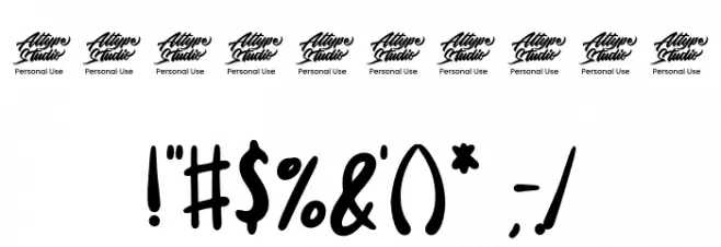 Sweet Night - Personal Use Font OTHER CHARS