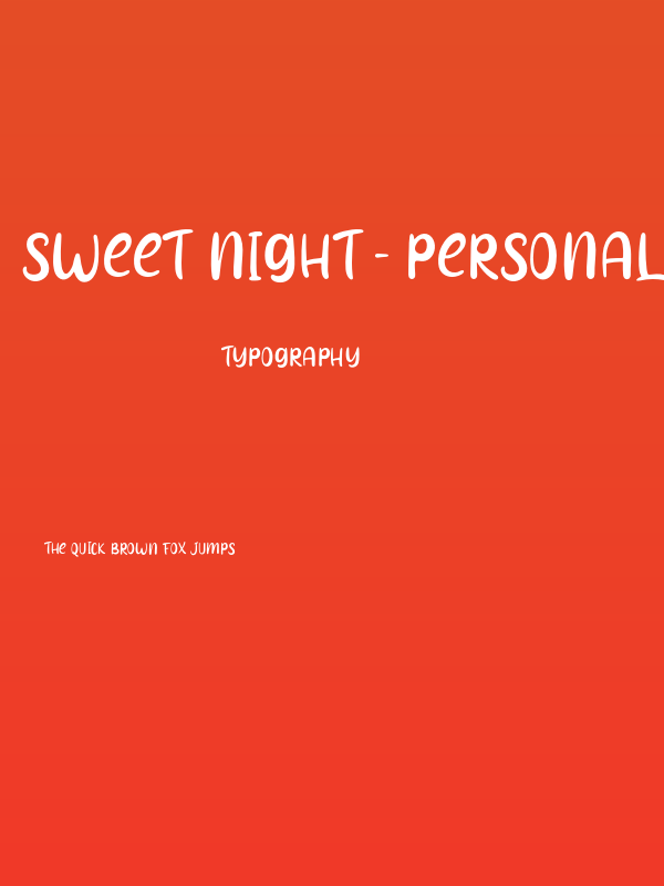 Sweet Night - Personal Use Poster