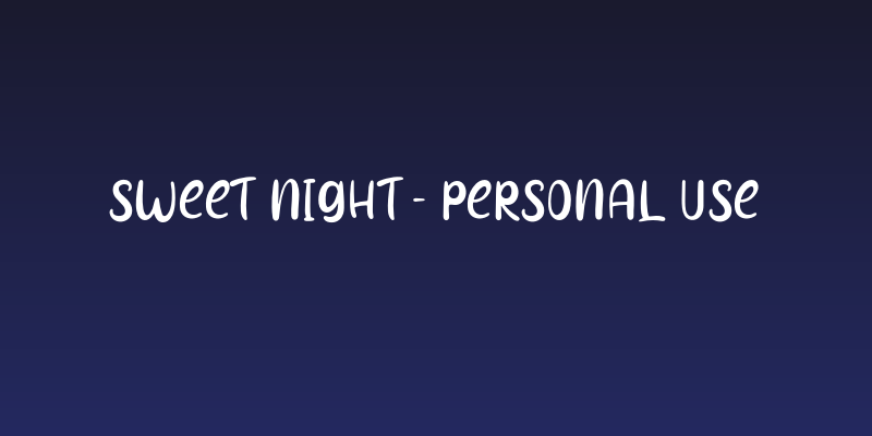Sweet Night - Personal Use Social Header