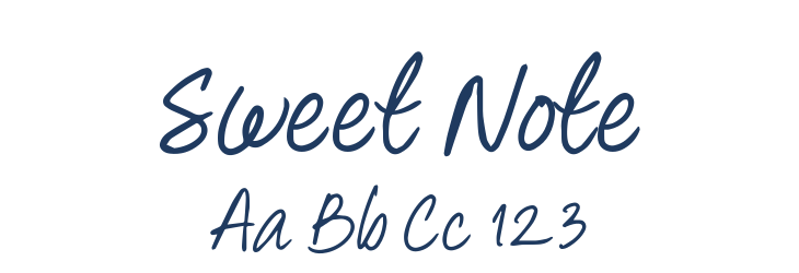 Sweet Note Font Preview