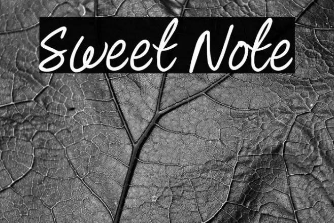 Sweet Note Font examples