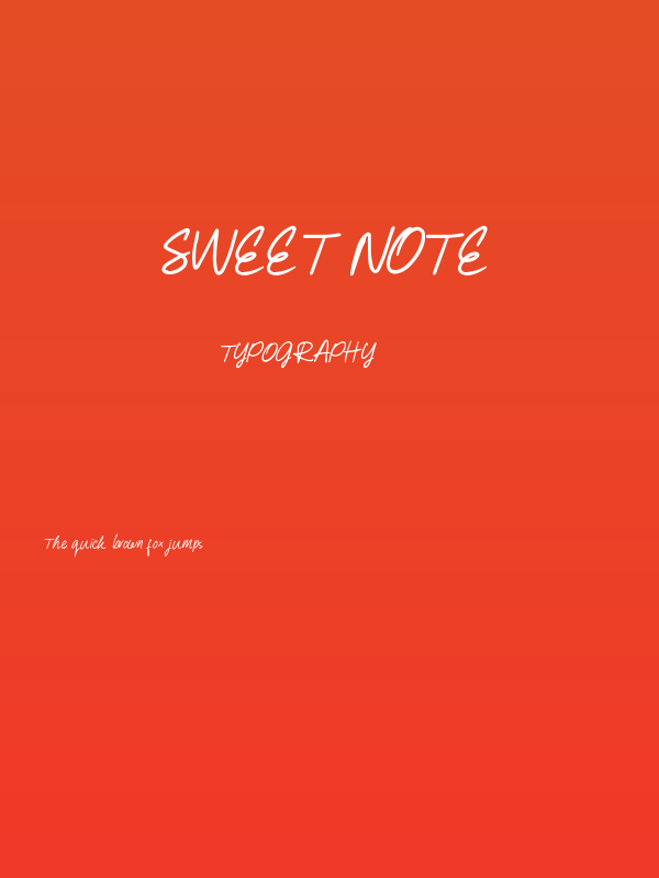 Sweet Note Poster