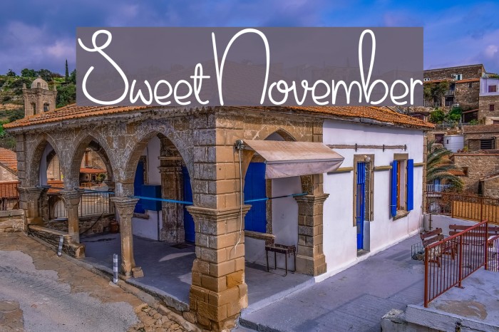 Sweet November Font examples