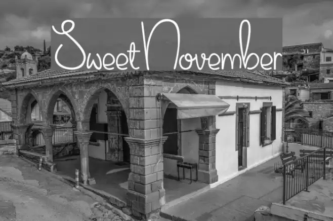 Sweet November Шрифта examples