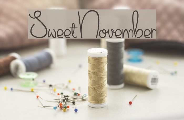 Sweet November Font examples