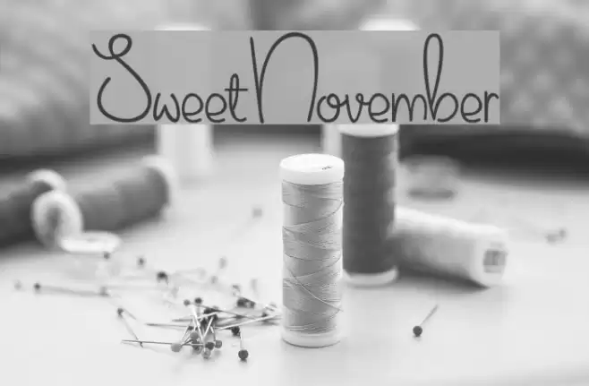 Sweet November Шрифта examples