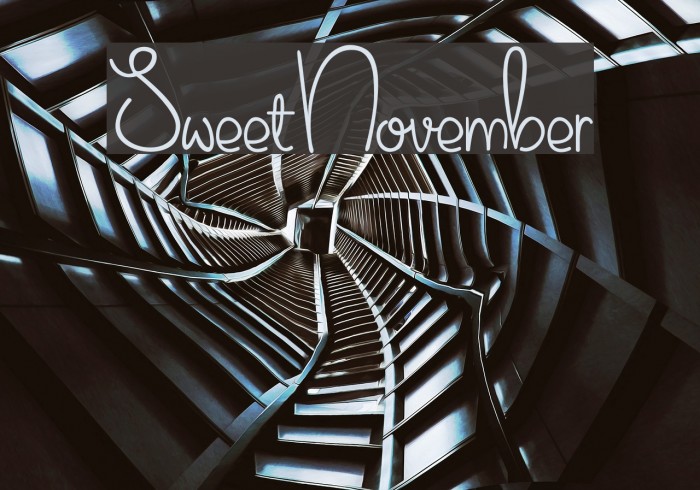 Sweet November Font examples