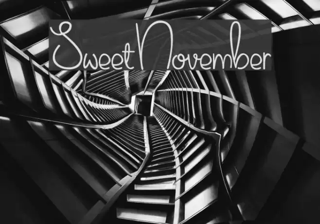 Sweet November Шрифта examples