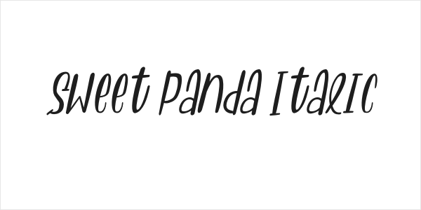 Sweet Panda Italic Logo