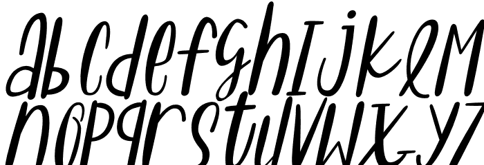 Sweet Panda Italic Font LOWERCASE
