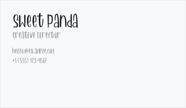Sweet Panda Business Card