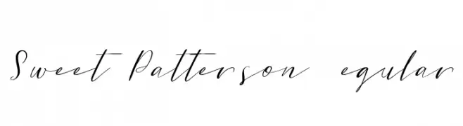 Sweet Patterson DEMO Regular  Frei Schriftart Herunterladen