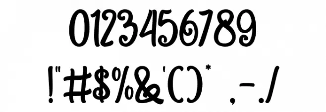 Sweet Peas Font OTHER CHARS