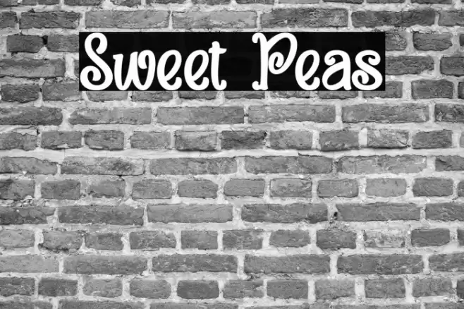 Sweet Peas Font examples