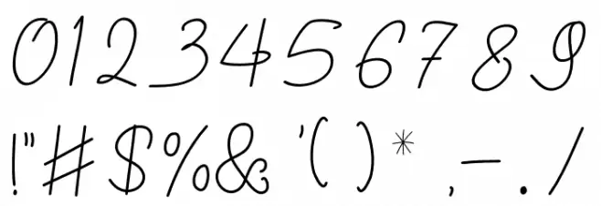 Sweet Petunia Font OTHER CHARS