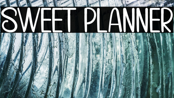 Sweet Planner Example 1