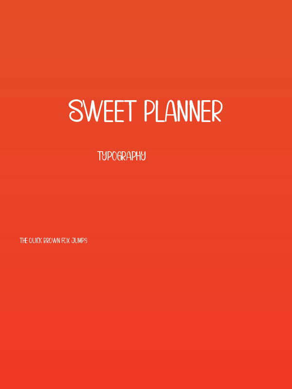 Sweet Planner Poster