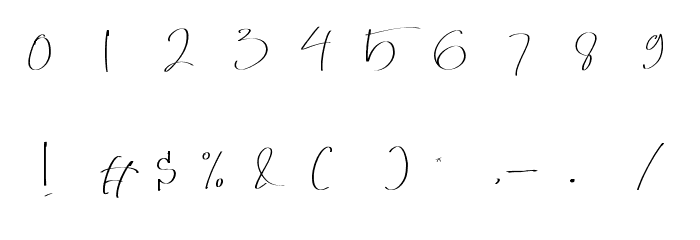 Sweet Poems Font OTHER CHARS
