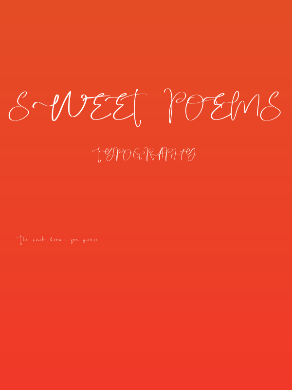 Sweet Poems Poster