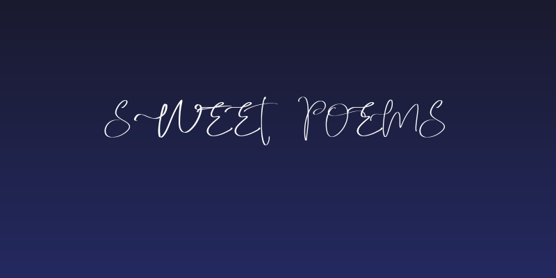 Sweet Poems Social Header