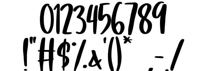 Sweet Poetry Font OTHER CHARS