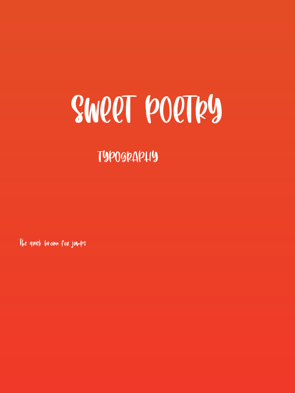 Sweet Poetry Poster