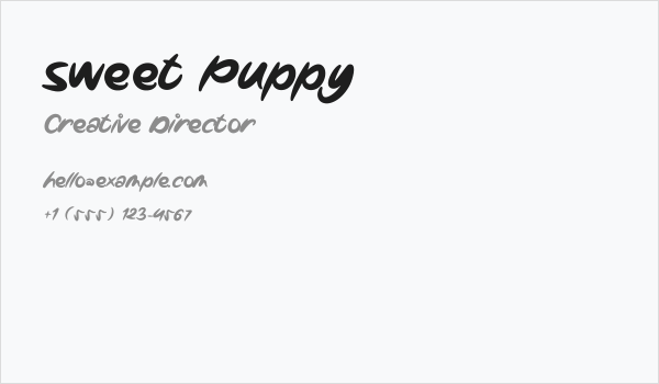 Sweet Puppy Business Card