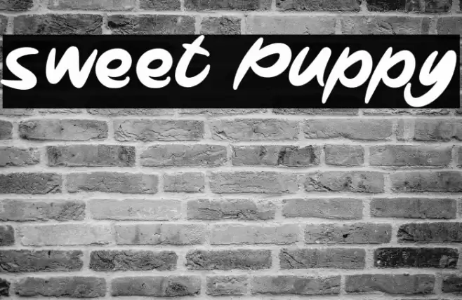 Sweet Puppy Font examples