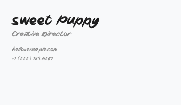 Sweet Puppy Business Card