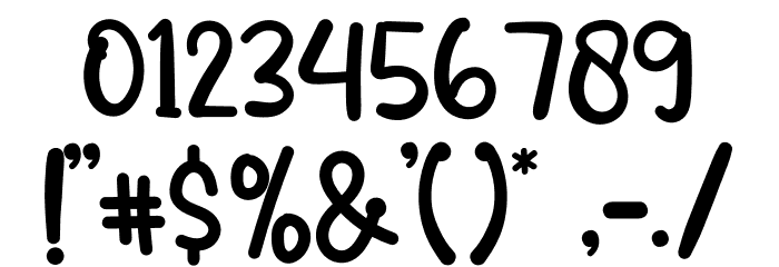 Sweet RAINBOW Font OTHER CHARS