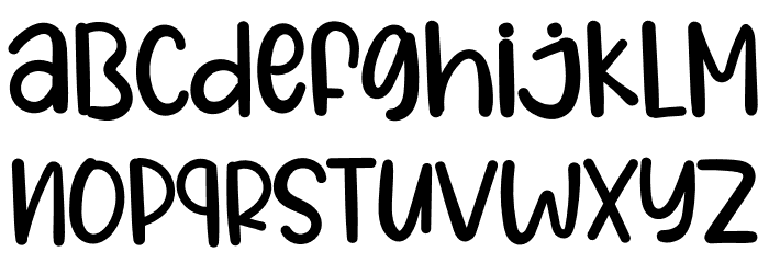Sweet RAINBOW Font LOWERCASE