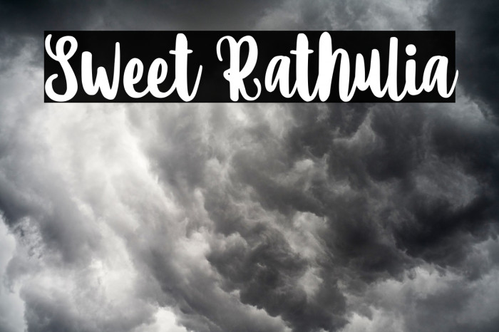 Sweet Rathulia Font examples