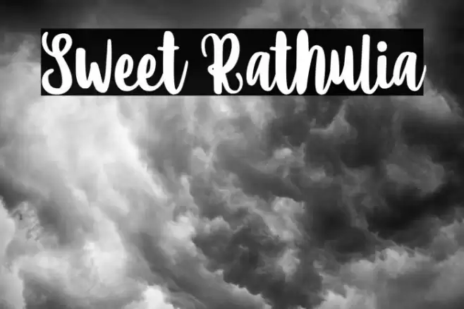 Sweet Rathulia Schriftart examples