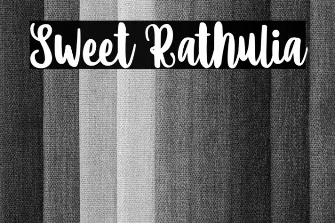 Sweet Rathulia Schriftart examples