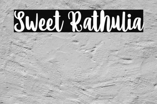 Sweet Rathulia Schriftart examples